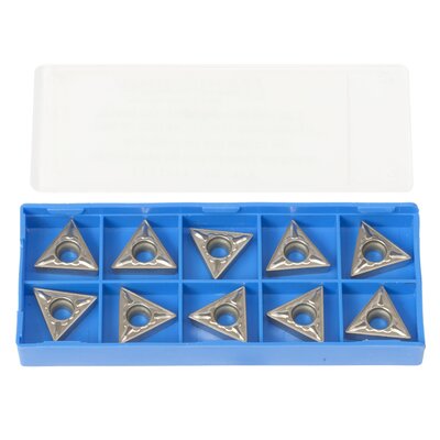 Set carbide tips Tin-coated for turning tool 16 mm (10 pcs.) (for art.no.44-2032)
