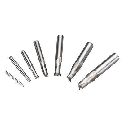 2 flute HSS end mill set, 4 - 16 mm, 7 pcs.