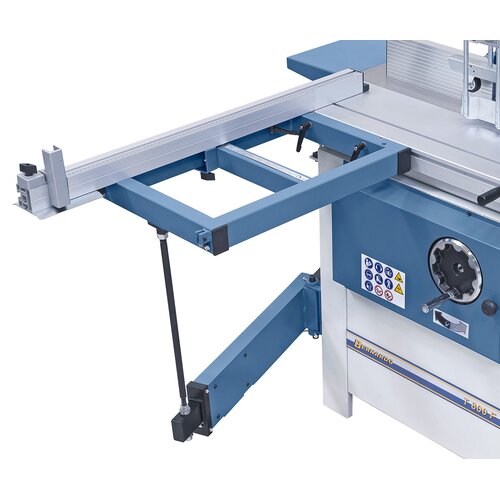 The aluminium stop bar can be mounted at the front of rear of the square table.