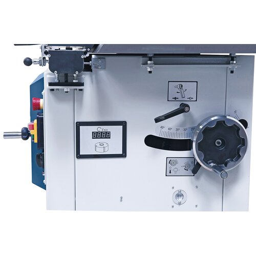 Electronic display of spindle speed settings.