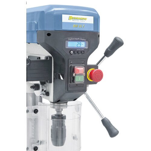 Digital display for drill depth increases comfort and convenience.