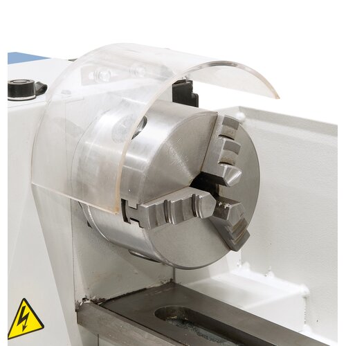 3-jaw chuck 100 mm with hard inside and hard outisde solid jaws as standard equipment.