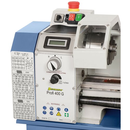 Convenient pre-selection of gears via reduction gearing, potentiometer allows for speed adjustment.