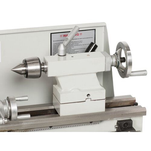 Tailstock featuring single lever clamping can be adjusted for taper turning. Live center available on request.
