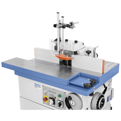 Work table features integrated sliding table to maximize user comfort.