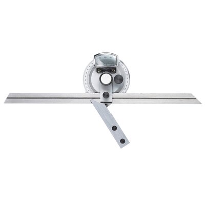 Universal bevel protractor 300 mm with magnifier