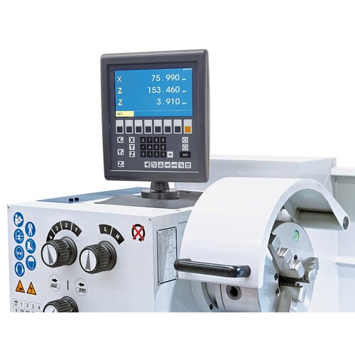 Serially with 3-axis digital  readout Bernardo ES-12 V with LCD-display.