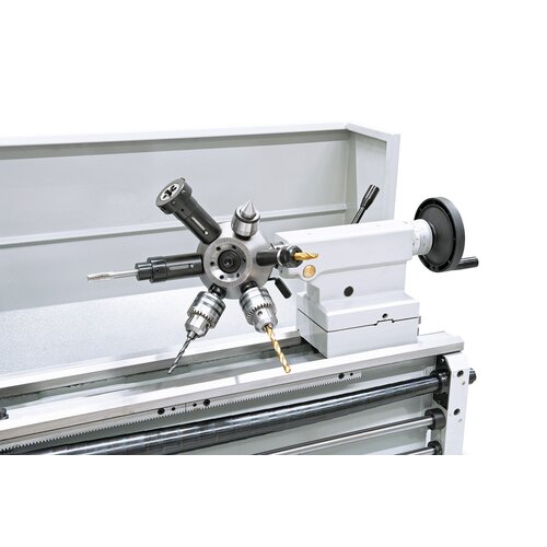 Optionally available: 6-station revolving tailstock turret 