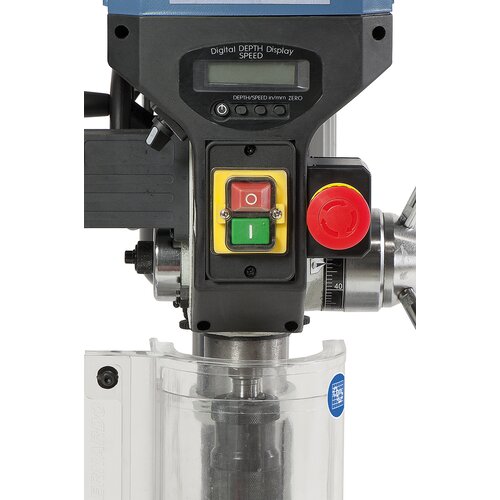 On-Off switch in according to IP 54 and separate emergency stop button according to CE standards.