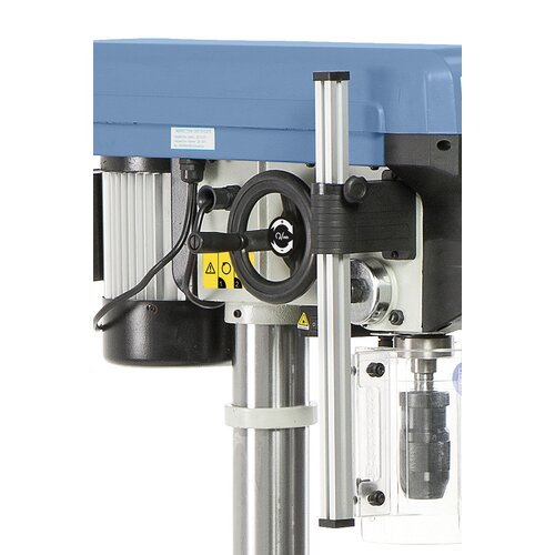 Handwheel on side allows for speed adjustment.