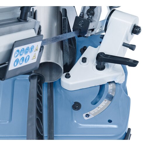 Adjustable saw frame for mitre cuts.