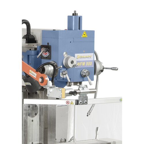 Vertikalfräskopf schwenkbar mit 60 mm Pinolenhub und drei automatischen Bohrvorschüben