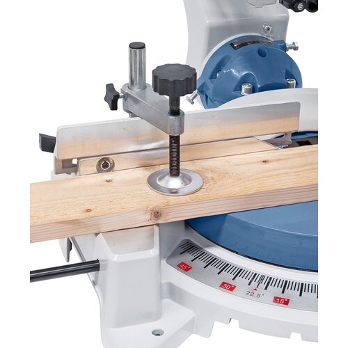 Secure mounting of workpiece with height 
adjustable downholder.